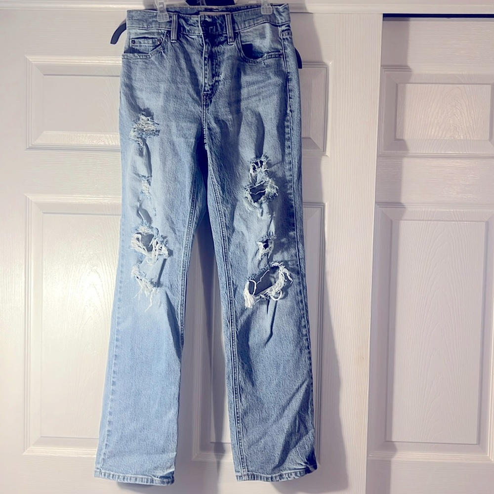 Eunina high rise dad jean